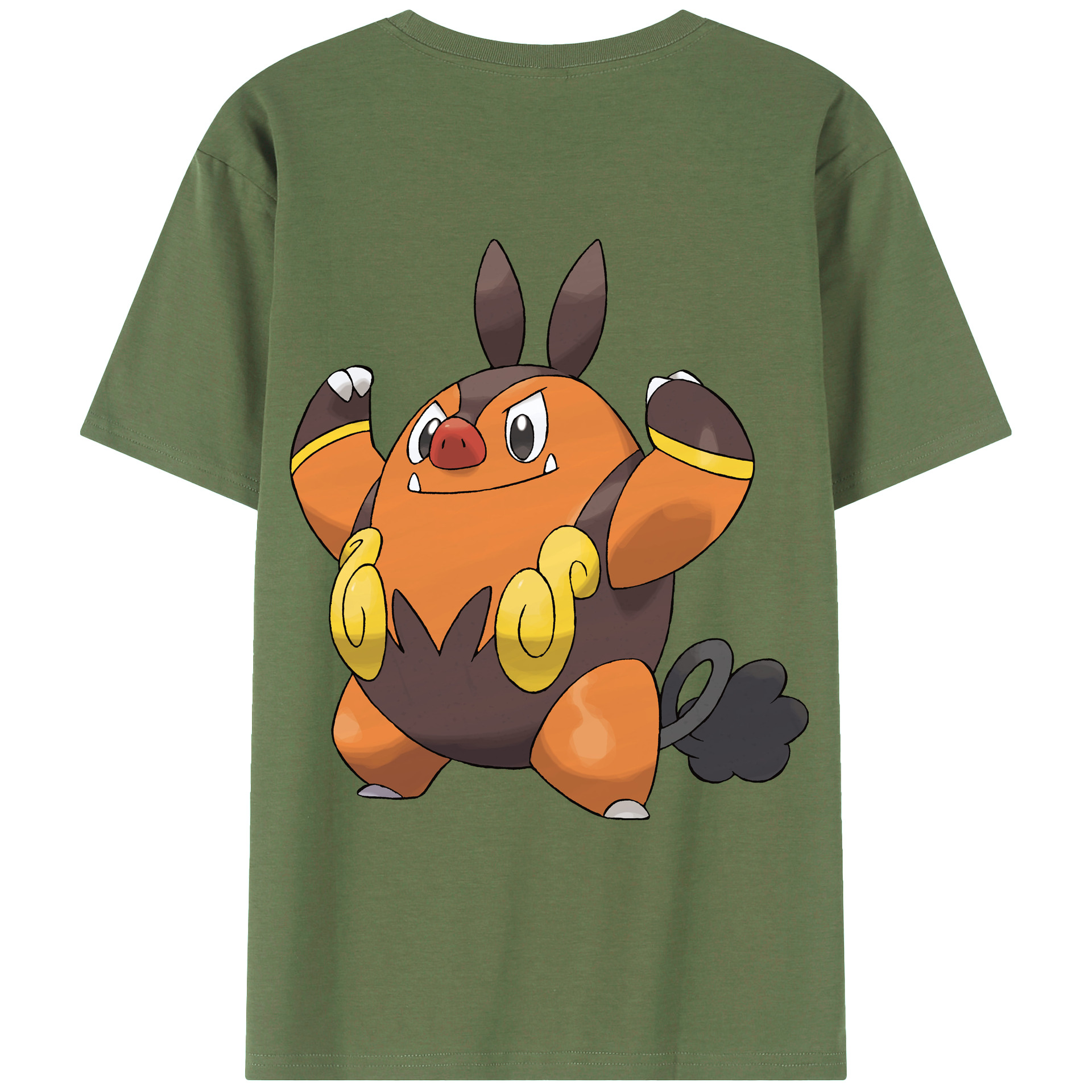 （画像用） ポケットモンスター Pokémon 綿100％ メンズ半袖Tシャツ（バックプリント） 通気性